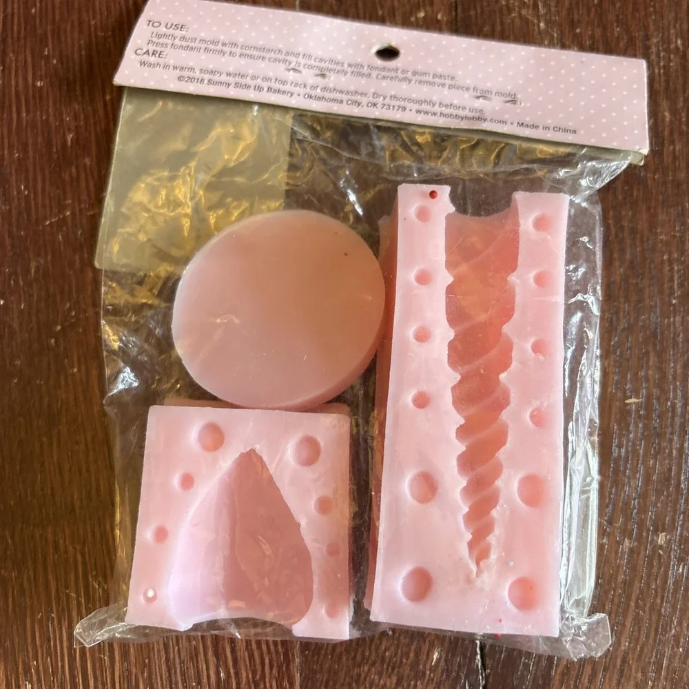 Unicorn Silicone Mold Horn Ears & Eyelash Cake Topper Molds 3D‎ Set Fondant